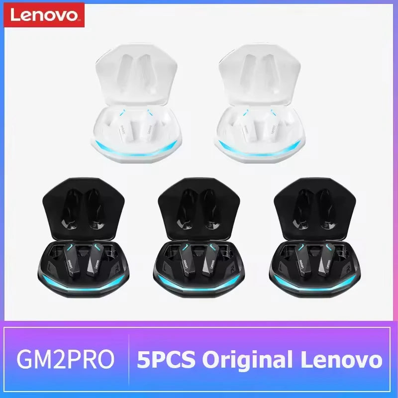 100% Original Lenovo GM2 Pro Bluetooth Wireless Earphone High-Quality Noise-Canceling TWS Gaming Earbuds With Multiple Devices